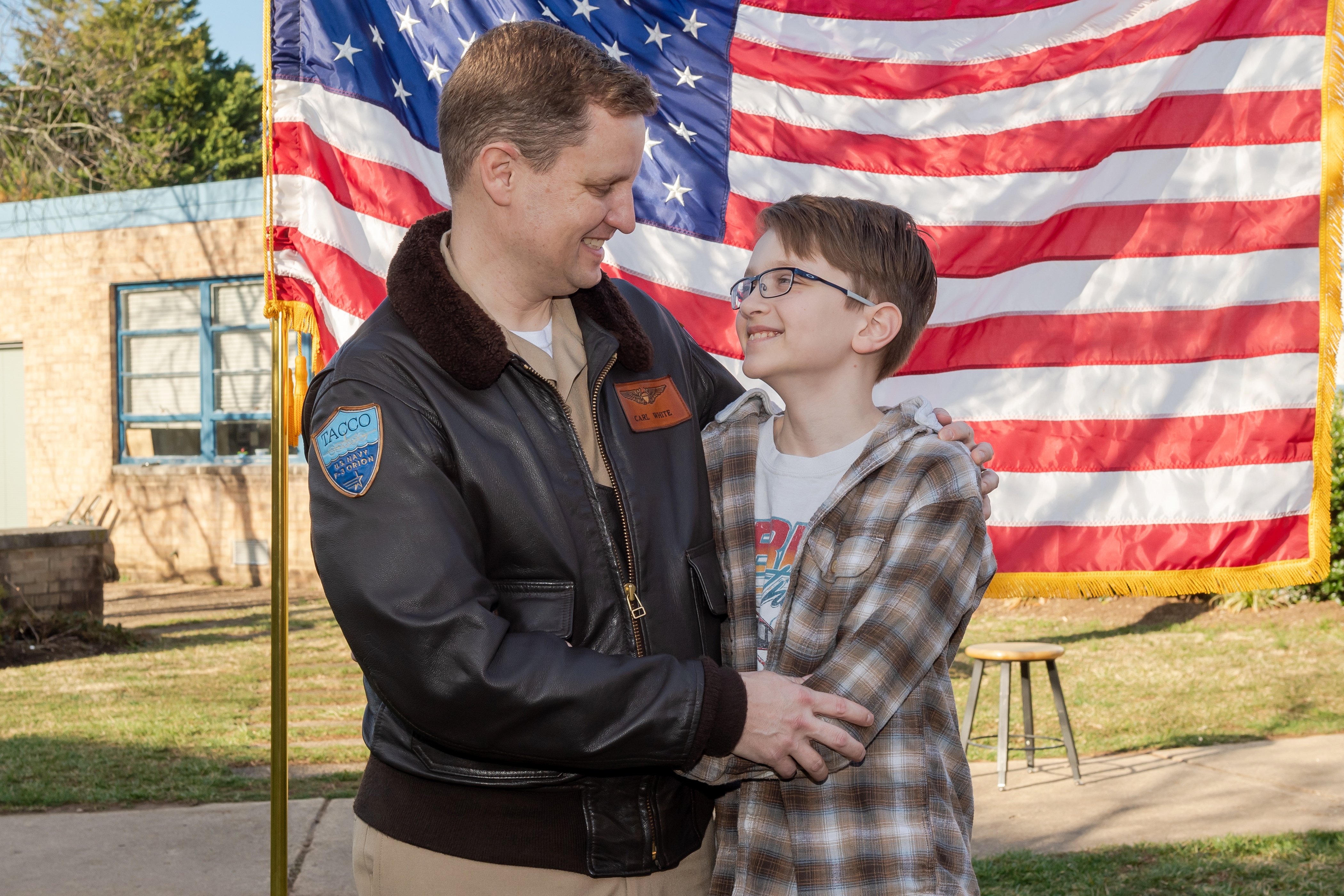 military father with his son